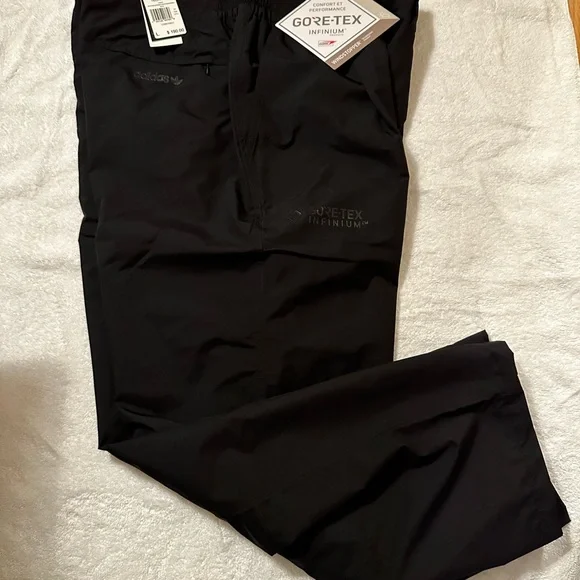 Adidas Black Skateboarding Gore-Tex Tech Water Resistant Unisex Pants Large